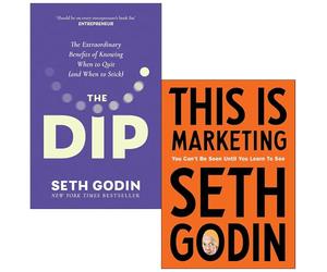 Seth Godin 2 Books Collection Set (The Dip and This is Marketing)