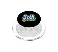 Seth Prénom Garçon Style Vintage Années 70 80 Personnalisé PopSockets PopGrip pour MagSafe
