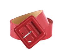 Sethain Faux cuir Ceinture Noir Rétro Ceintures Corset Cinch Dames Ajustable Taille Cuir PU Ceintures pour femmes et filles (rouge)