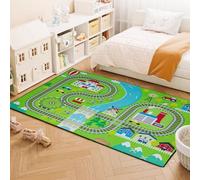 SETHEPACE Tapis de Jeu pour Enfants 160×230CM, Tapis d'eveil en Velours Cristal pour Chambre, Salle de Jeux, Chambre de Bébé, Salle de Classe, Salon, avec Support Antidérapant (Vert)