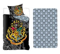 SETINO Harry Potter - Parure de lit - Housse de Couette 140 x 200 cm + Taie d'oreiller 63 x 63 cm + Drap Housse 90 x 200 cm