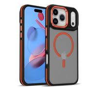 SETNGB Coque magnétique Mate translucide antidérapante pour iPhone 17, 16, 15, 14, 13, 12 Pro Max, 17Air, 16, 15, 14 Plus, Coque Antichoc avec Chargement sans Fil, Orange, pour iPhone 17 Pro