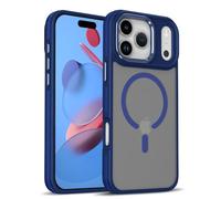 SETNGB Coque magnétique Mate translucide antidérapante pour iPhone 17 16 15 14 13 12 Pro Max 17Air 16 15 14 Plus, Coque Antichoc avec Chargement sans Fil, Bleu, pour iPhone 16