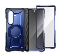 SETNGB Étui de Protection intégral en TPU Antichoc avec Support magnétique et Couverture antichute pour Samsung Galaxy Z Fold 8 Ultra, Compatible avec la Recharge sans Fil, Bleu métallisé.