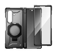 SETNGB Étui de Protection intégral en TPU résistant aux Chutes, avec Support magnétique et Chargement sans Fil, pour Samsung Galaxy Z Fold 8 Ultra. Couleur : Noir Transparent.