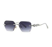 SETNGB Gafas de sol polarizadas metálicas sin montura, elegantes, para mujer, ideales para viajes al aire libre, estilo urbano, conducir y con protección UV. Modelo C2. Tamaño: 140 x 143 x 41 mm.