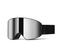SETNGB Lunettes de ski/snowboard 2026 élégantes, à double couche magnétique, antibuée, avec système de changement rapide et protection UV400, couleur argent titane, 185 x 105 mm