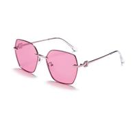 SETNGB Lunettes de soleil polarisées en métal avec protection UV pour hommes et femmes, idéales pour les voyages et la conduite en extérieur. Protection solaire UV400, C6, 142 x 135 x 53 mm.