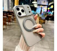 SETNGB Support de Bague magnétique Mat pour iPhone 17, 16, 15, 14, 13, 12 Pro Max, 17 Air, 16, 15, 14 Plus, Chargement sans Fil, Coque Anti-Chute, Gris, pour iPhone 16