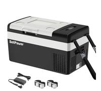 Setpower Réfrigérateur 12 V, congélateur portable de 21 l, réfrigérateur de voiture 12 V avec cordes fixes, compresseur électrique -15,6 °C ~ 20 °C, refroidisseur à brancher pour véhicules, camion