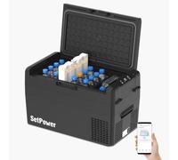 Setpower RF25 Réfrigérateur électrique portable 12 V 27 litres pour véhicules avec 12/24 V CC Réfrigérateur portable 12 V pour voiture, camping, camion, van, VUS, voyage