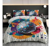 Sets de Housse de Couettes 240x220 cm ThèMe Musical CréAtif 3-pièces Parure de Lit, Jeu de literie 2 Personnes Coloré Housse de Couette Doux en Hypoallergique Microfibre avec Fermeture Éclair