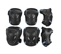 Sets de Protection Rollers 6Pcs Protection Sport Coudières Genouillère Protège-Poignets pour Enfant et Adulte pour Vélo Skateboard Roller Scooter Trottinette