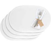 Sets De Table,4 Pièces,45,5 X 29 Cm,Vinyle,Blanc,Édition Saleen : Fun