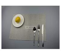 Sets de table 4pcs / lot Dîner Placements de table PVC Place Table Tapis Gold Argent Vaisselle Vaisselle Vaisselle Cuisine Tableau de table Tableau de table Outils table et dessous ( Color : Silver )