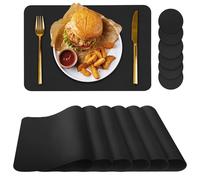 Sets de Table avec Dessous de Verre RéSistant à La Chaleur, Aux Taches, AntidéRapant, ImperméAble, RéSistant à l'huile, Lavable, pour ExtéRieur, IntéRieur, Cuisine, Salle à Manger, Terrasse