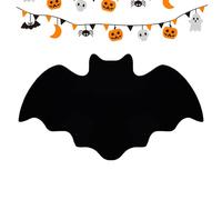 Sets de table chauve-souris - Ensemble de table gothique, tapis en forme de chauve-souris | 10 sets de table gothiques noirs d'Halloween, sets de table chauve-souris en feutre résistant à la chaleur