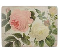 Sets de table Creative Tops Premium, 6 sets de table avec dos en liège et finition laquée de luxe, antidérapants, faciles à nettoyer, résistants à la chaleur, collection Jardin de roses, 30 x 22,8 cm