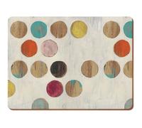 Sets de table Creative Tops Premium, lot de 4 sets de table, sets de table en liège avec coins arrondis, collection de motifs rétro multicolores, 4 sets de table, 40cm par 29cm chacun