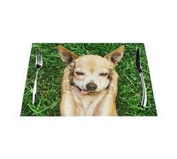 Sets de table élégants en forme de chihuahua, résistants à la chaleur et faciles à nettoyer pour une décoration de table moderne
