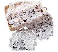 Sets de Table en Dentelle à Motifs Floraux Coussin Isolant Rond et Creux en Dentelle, Assiette, Bol, Serviette