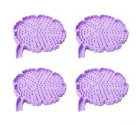 Sets de table en silicone résistant à la chaleur conçus pour protéger les surfaces des casseroles chaudes, bols, tasses et pots en argile, le lot comprend 4 coussinets d'isolation thermique (violet)