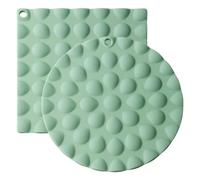 Sets de table en silicone - Tapis de table en silicone résistant à la chaleur, lavable et facile à nettoyer | Ensemble de tapis de salle à manger et dessous de verre en silicone, tapis antidérapant