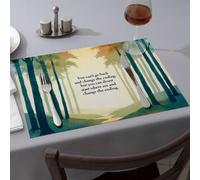 Sets de table lavables « You Can't Change The Past, But Can The Future » - Décoration d'intérieur rustique - Cadeaux pour filles dorées (1 pièce)