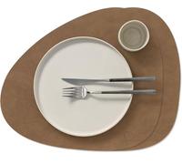 Sets de Table LIND DNA Nupo - Cuir - Marron - Courbé - 44 x 37 cm - 2 Pièces
