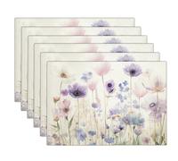 Sets De Table Rose Tulipe De Lotus 4 Sets De Table Plantes Élégantes pour Cuisine Salle À Manger Décoration De Table Dîner,Déjeuner,Petit Déjeuner 45 X 30 Cm