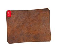 Sets de table | Sets de table lavables - Plaque d'acier aspect rouille - En vinyle de qualité supérieure (plastique - sans BPA) - 4 pièces - 44 x 32 cm - Décoration de table antidérapante