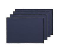 Sets de table table salle à manger tissu coton lavable résistant à la chaleur, 35 x 50 cm, couleur bleu marine