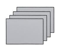 Sets de table Table Salle à Manger Tissu Coton Lavable Résistant À La Chaleur, 35 x 50 cm, Couleur Gris Clair