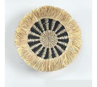 Sets de table tissés, 20-28cm Round Woven With Tassels Placemats, Natural Water Hyacinth Place mats(C1)
