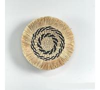 Sets de table tissés, 20-28cm Round Woven With Tassels Placemats, Natural Water Hyacinth Place mats(C4)