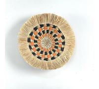 Sets de table tissés, 20-28cm Round Woven With Tassels Placemats, Natural Water Hyacinth Place mats(C6)