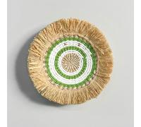Sets de table tissés, 20-28cm Round Woven With Tassels Placemats, Natural Water Hyacinth Place mats(C7)