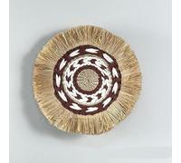 Sets de table tissés, 20-28cm Round Woven With Tassels Placemats, Natural Water Hyacinth Place mats(C8)