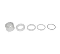 Sets D'Entretoises VéLo Tige de casque vélo 1 pouce 25.4mm 20/10/5/3/2mm, fourche Al, écrou en étoile, couvercle capuchon supérieur, anti-poussière réglable, rondelle d'espacement(5pcs Silver Spacer)