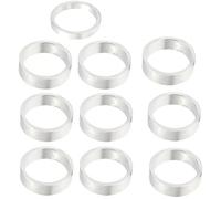 Sets D'Entretoises VéLo Tige de casque vélo route et vtt, en alliage d'aluminium, tige rondelle, fourche avant, anneau d'espacement, diamètre intérieur 28mm, 5/10 pièces/ensemble(10Pcs silver)