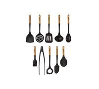 Sets d'ustensiles de cuisine, 10-pcs, Silicone Noir Mat