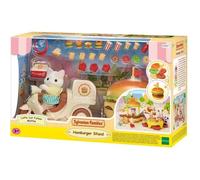 Sylvanian Families - Le Stand de Hamburgers - Coffret 20 Accessoires et 1 Figurine - Plongez dans Le Monde Imaginaire de la Famille Sylvanian - Maisons de poupées et Jouets Enfant 3 Ans et + - 5757