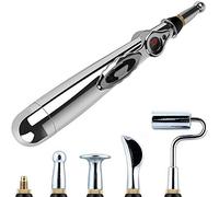 SETSCZY Stylo d'acupuncture 5-en-1 Stylo d'énergie, avec 5 têtes de Massage Énergie méridien électrique Corps Guérir Masseur Thérapie Électro-Acupuncture Méridien Massage Stylo Énergie Soulagement