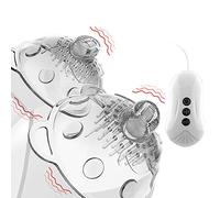 SETSCZY Sucker à TéTons Vibromasseur, Jouets Sexuels pour Stimuler Le Clitoris et Les Mamelons et la Poitrine avec 10 Modes De Vibration, Sex Toys pour Couple/Femme/Homme,Clear