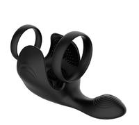 SETSCZY Vibromasseur Cock Ring Testicule Sleeve Sex Toy Double Ring 10 Speed Rechargeable Silicone Étanche Pénis Ring Clitoris Stimulation Vibrant Érection Plus Dure Pour Couples Masculins