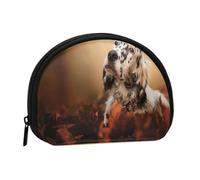 Setter Anglais Automne Animaux Chiots Chiens AnglaisPetite Trousse de Maquillage pour Serviettes hygiéniques, Porte-Monnaie pour Femme