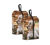 Setter Anglais Automne Animaux de Compagnie Chiens Anglais， Lot de 2 Sacs à Chaussures de Voyage, Sacs de Rangement imperméables, Organisateur de Chaussures pour Les Voyages et la Maison