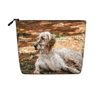 Setter Anglais Automne Animaux de Compagnie Chiens Anglais,Trousse de Toilette de Voyage Portable, Imitation Lin, en Lin.