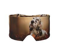 Setter anglais Automne Animaux de compagnie Chiots Chiens Anglais,Masque pour les yeux bloquant la lumière Cache-yeux et cache-oreilles pour le sommeil