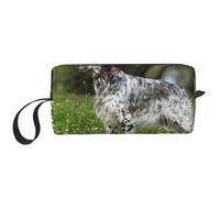 Setter Anglais Pelouse Animaux Chiens Setter Anglais, Trousse de Maquillage Trousse à cosmétiques Trousse de Toilette de Voyage Portable Pochette de Maquillage